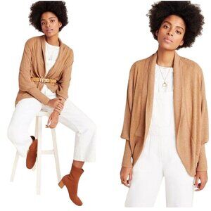 Anthropologie Maeve Ingrid Cocoon Cardigan Cedar Tan Ribbed Open Front Size M